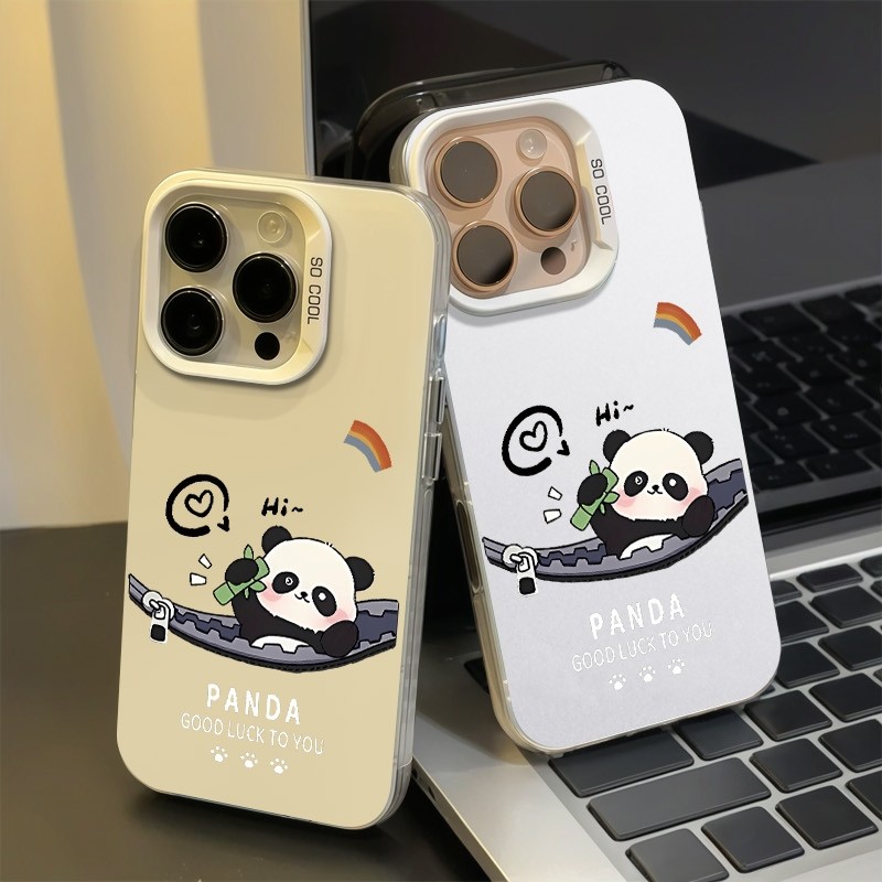 开心熊猫苹果华为小米OPPO手机壳
