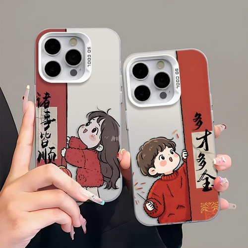 情侣男女孩卡通华为OPPO手机壳