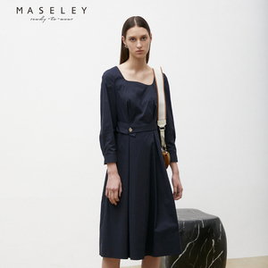 Maseley/玛塞莉优雅气质连衣裙秋季新款独特高级感裙子女
