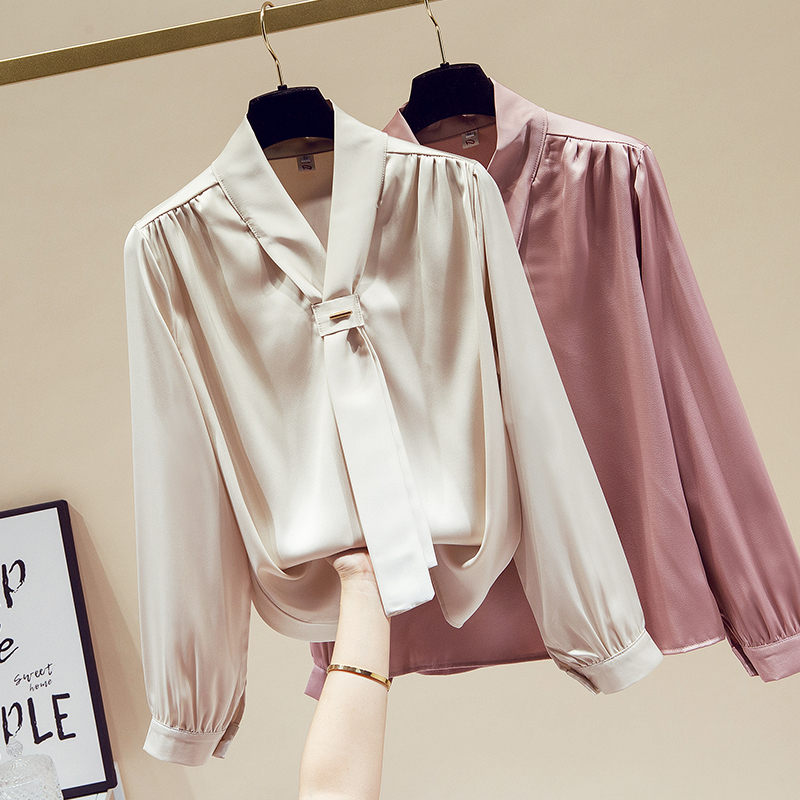 女士长袖雪纺职业OL衬衫