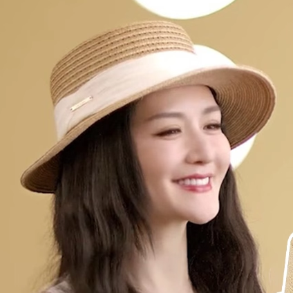 姐姐当家谢娜同款法式绑带帽子气质英伦风遮阳帽礼帽度假编织草帽