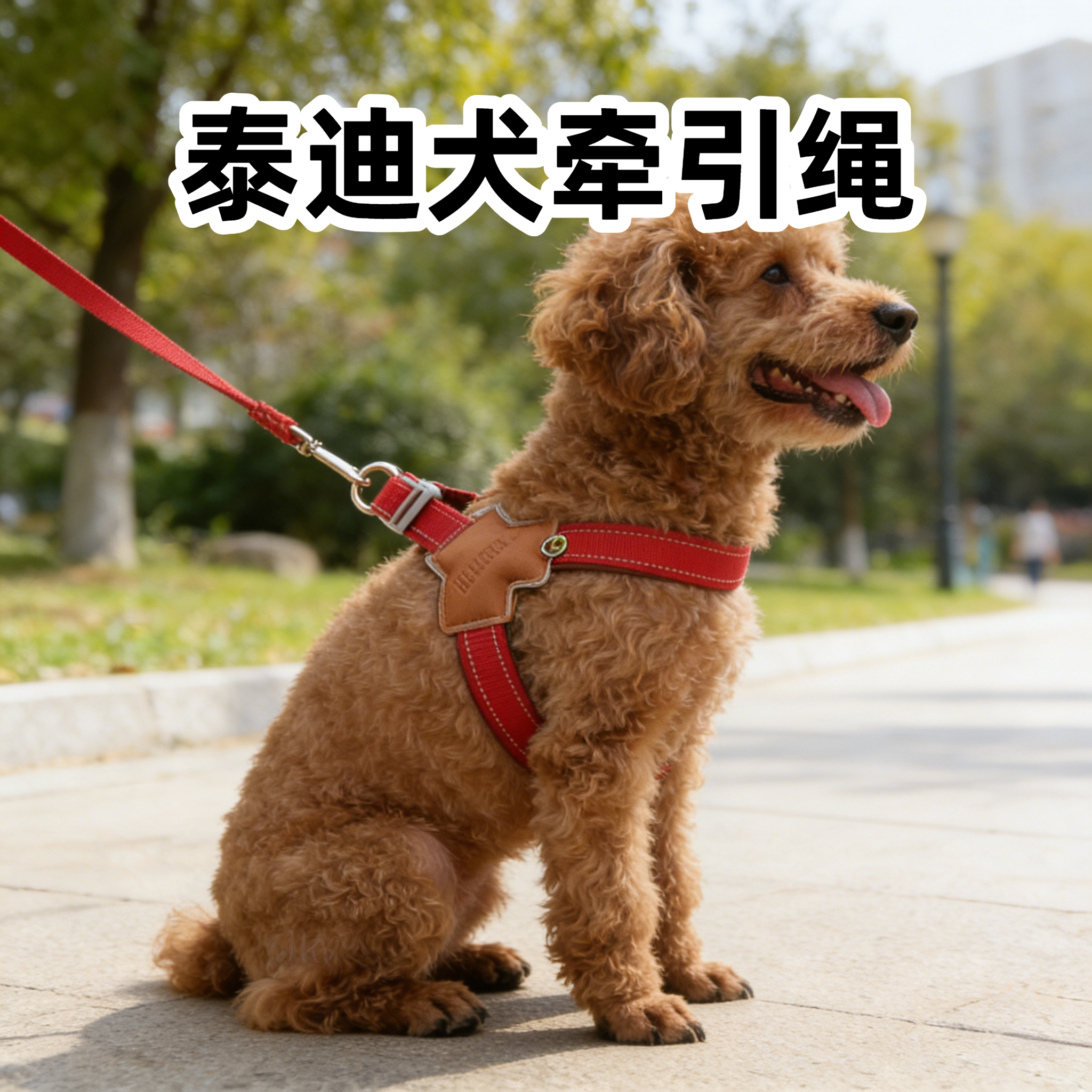 泰迪专用胸背牵引绳中型犬防爆冲防咬可调节狗狗胸背带外出遛狗绳图片