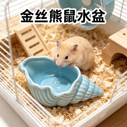 金丝熊水盆爬宠食盆陶瓷易清洁环保浅口防啃咬异宠饲养箱丰荣造景