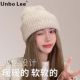 Unbo Lee新款 加厚保暖针织帽子女堆堆帽大头围显脸小毛线帽包头帽