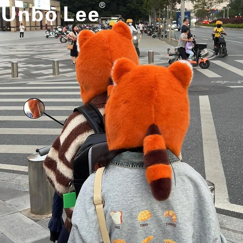 UnboLee小浣熊尾巴保暖帽