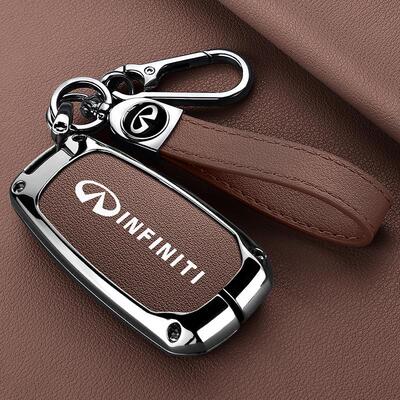 适用22款新款英菲尼迪QX50钥匙套通用QX60女70汽车装饰钥匙包扣男