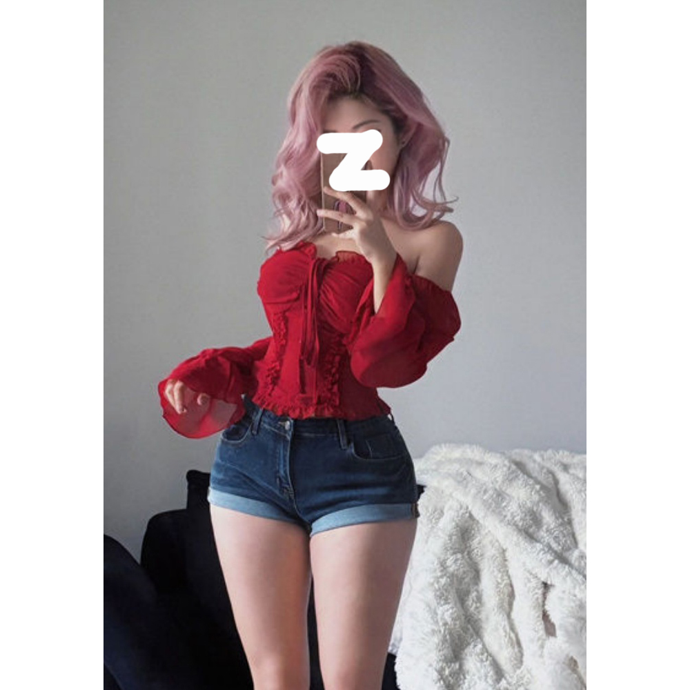 法式设计感时尚绝美纯欲性感气质新款微胖一字肩收腰显瘦长袖衬衫