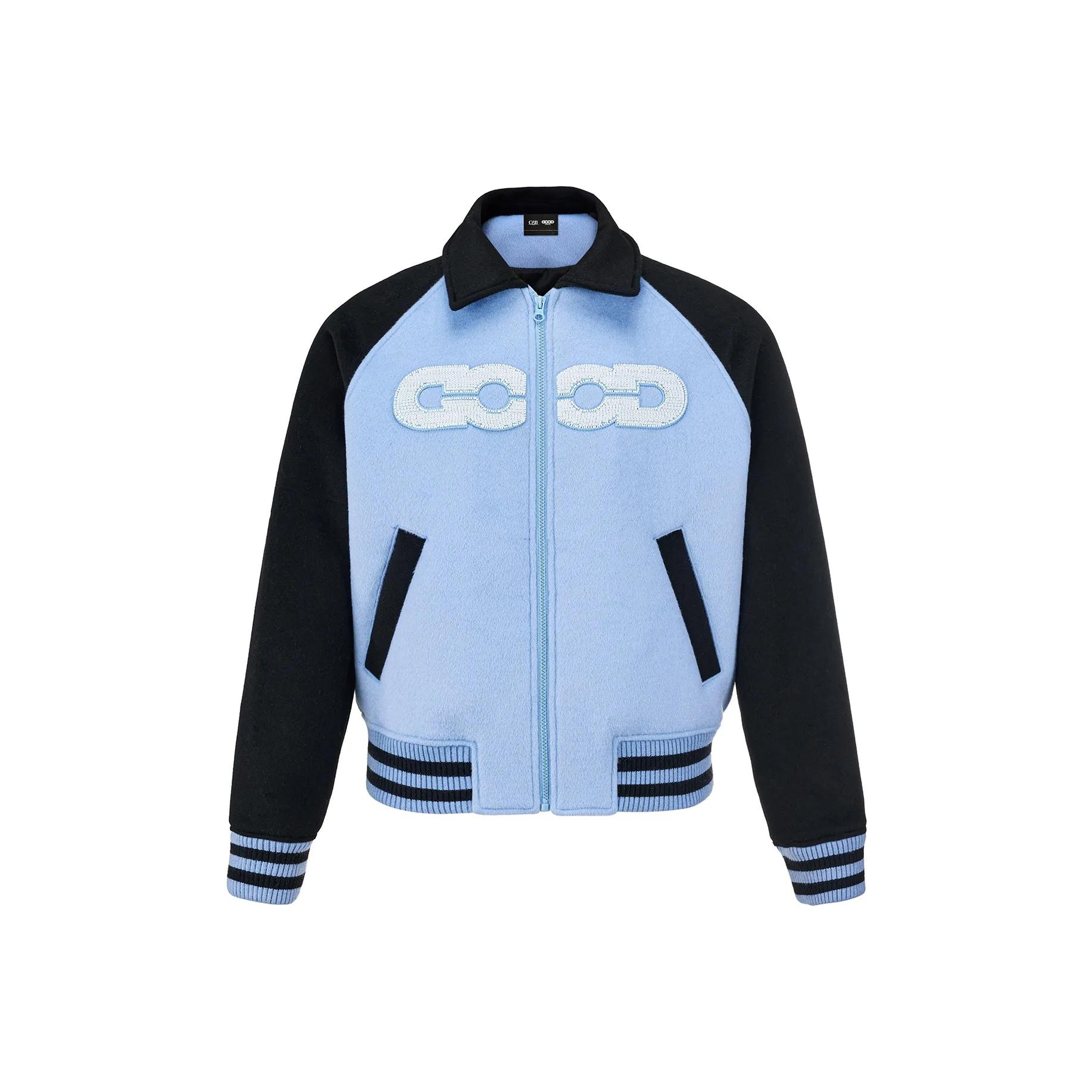 GOODBRAND地球管珠绣棒球夹克