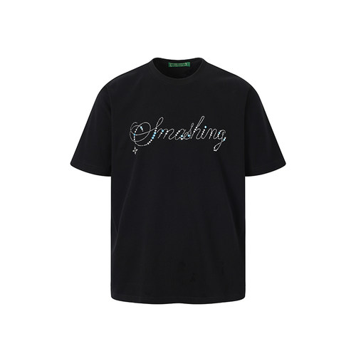 SMASHING烫钻亮片短袖