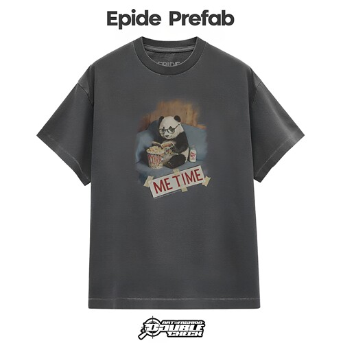 EpidePrefab熊猫印花短袖T恤