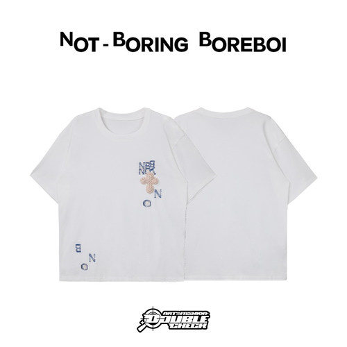 Not-BoringBoreboi刺绣花片T恤