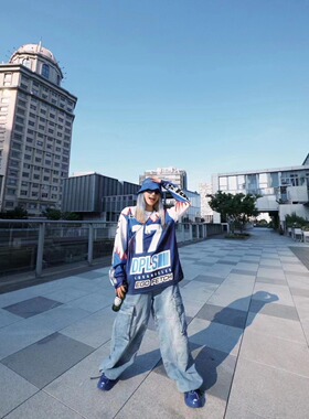 【范世錡同款】EGO FETCH × DPLS联名球衣赛车运动长袖T恤