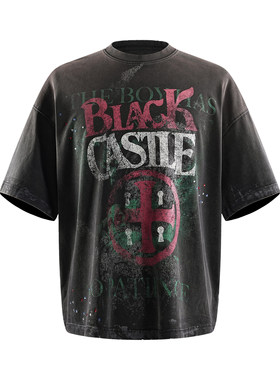 【官方正品】TheBoyHasNoPatience TBHNP 黑色古堡上海限定短袖