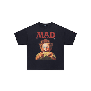【官方正品】PUREY 25ss Toothless Mad Boy纽曼小孩肖像短袖T恤