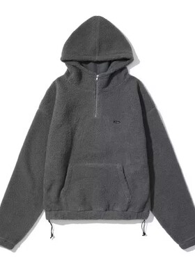 【官方正品】EGO FETCH 摇粒绒羊羔绒半拉链卫衣 男女同款