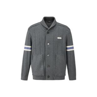 毛衣外套 提花撞色条纹翻领开衫 GOODBRAND 男女同款 官方正品