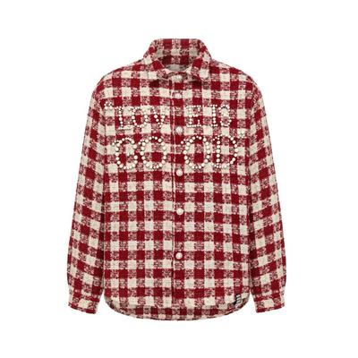 GOODBRAND珍珠格衬衫外套