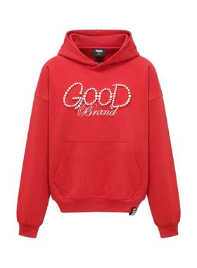 【官方正品】GOODBRAND 红色珍珠标语GOOD连帽卫衣 新年限定