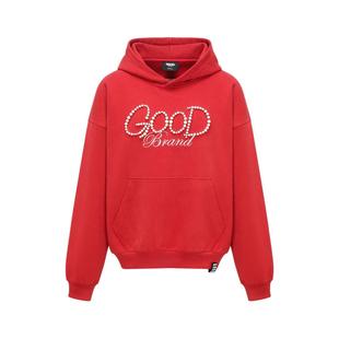 红色珍珠标语GOOD连帽卫衣 GOODBRAND 新年限定 官方正品