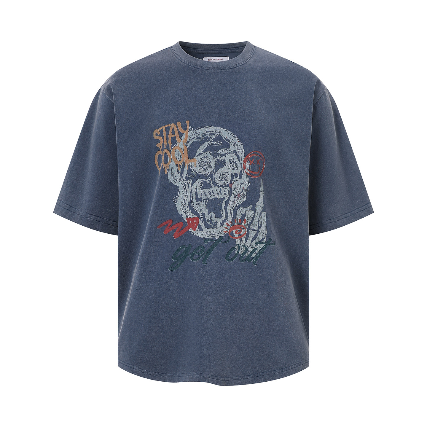 SMASHING搞怪骷髅印花短袖