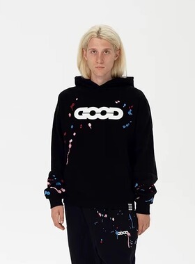 【国内正品】GOODBRAND 24FW 糖果刺绣泼墨连帽卫衣 男女同款