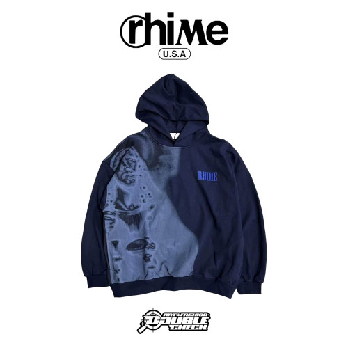 RHIME水洗做旧连帽卫衣