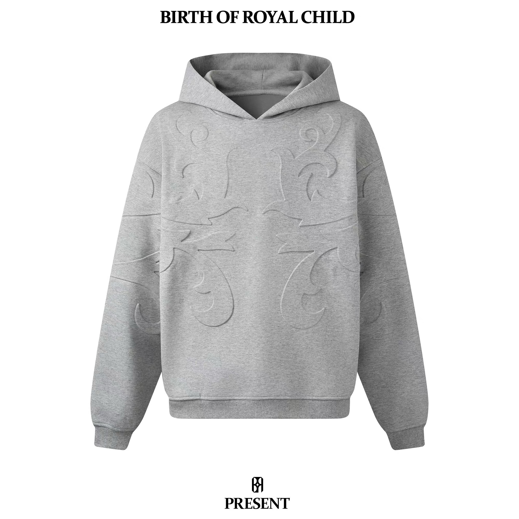 BORC立体雕花连帽卫衣