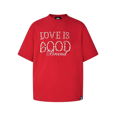 GOODBRAND珍珠标语短袖