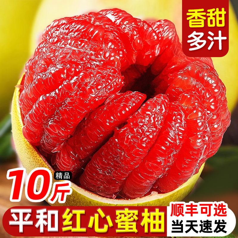柚子红心柚福建平和现摘蜜柚红肉顺丰礼盒管溪甜当季整箱新鲜水果