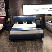 专柜官方旗舰正品 BCD1 061A美人鱼真皮床进口头层牛皮床工厂直发