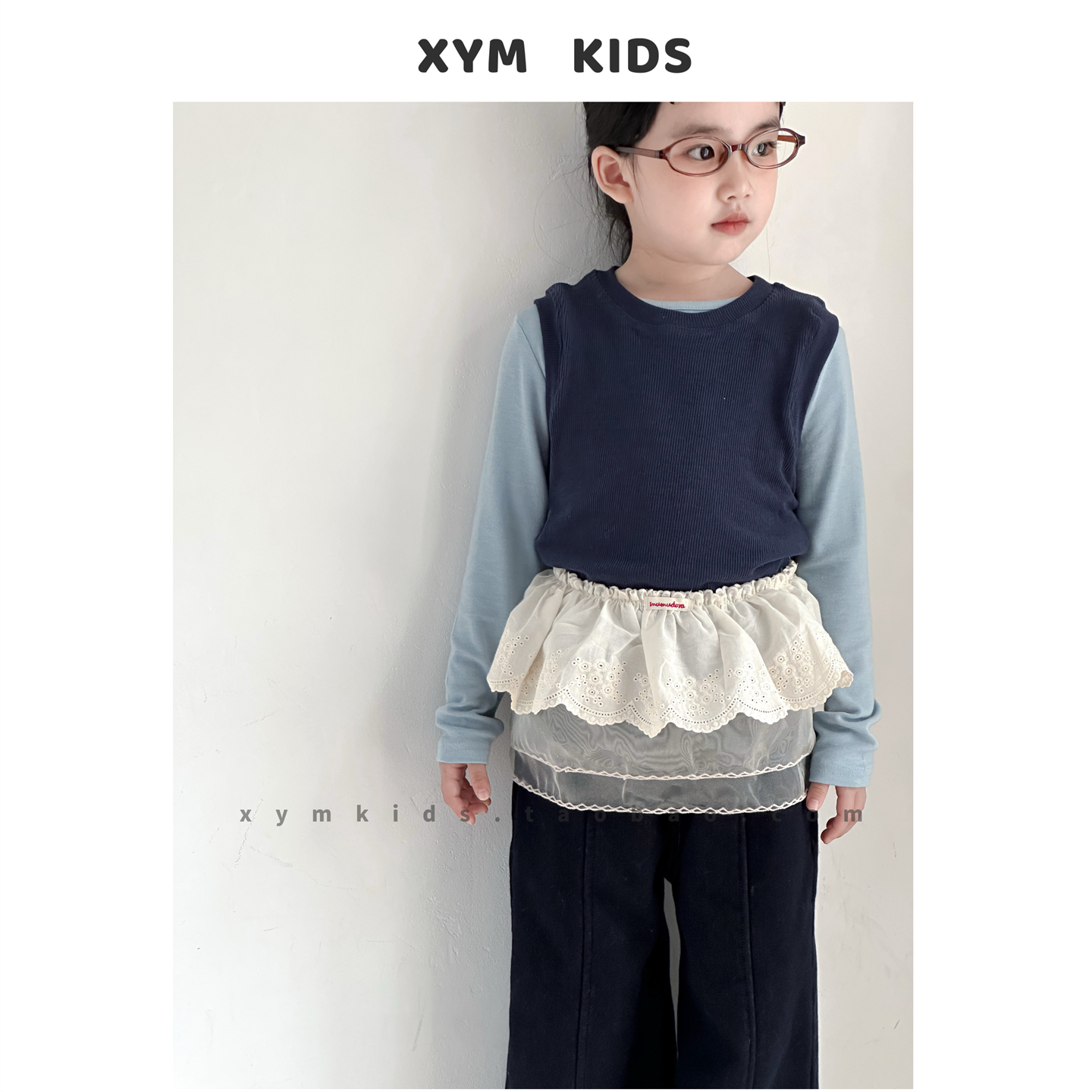 韩系叠穿单品儿童韩版屁帘裙