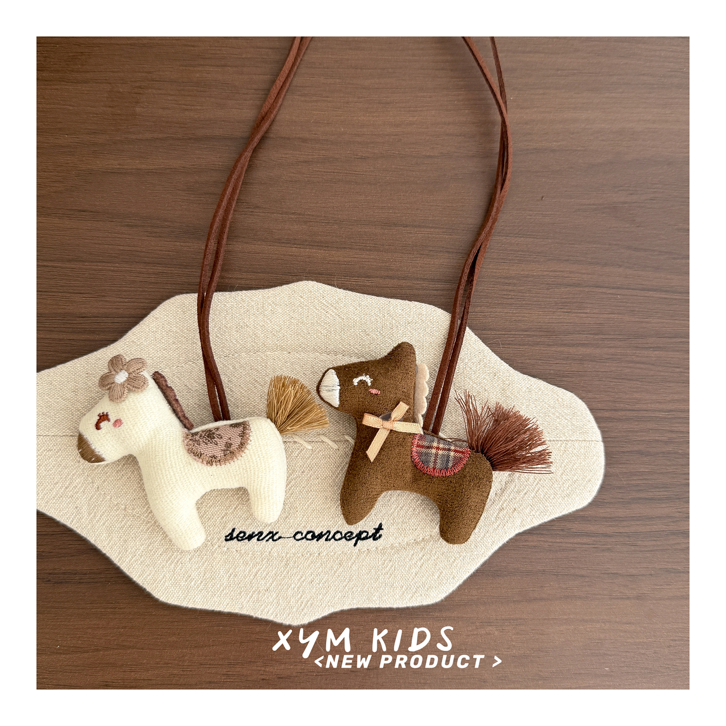 新年复古可爱小马儿童项链