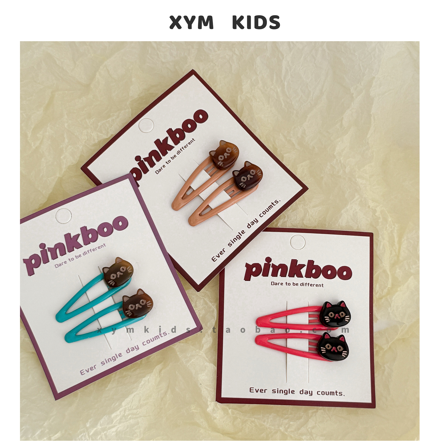 秋冬高级感猫咪儿童发卡头饰