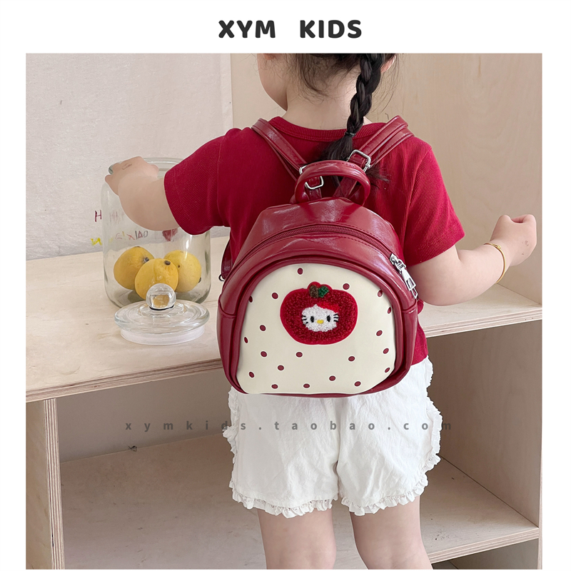 迷你~红苹果Kitty女宝宝双肩包