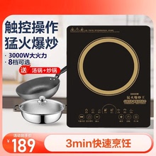 德国芯片触屏家用大功率套装3000W大火力电磁炉防水3500W炒菜专用
