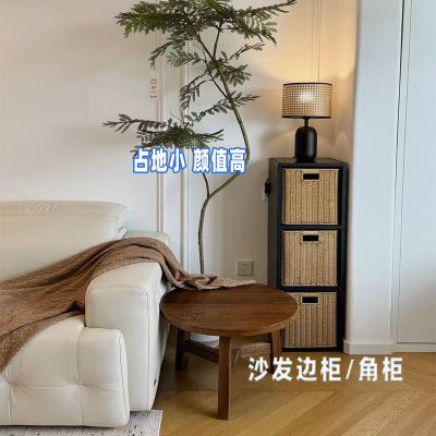 实木格子书架书柜电视柜自由组合
