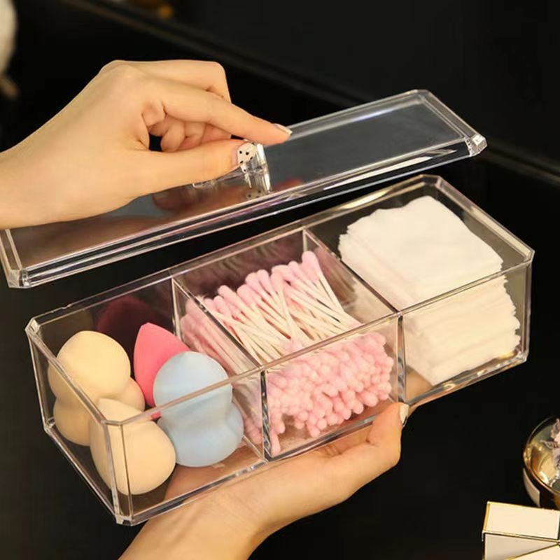 简约美容店美妆收纳盒化妆刷棉签盒粉扑美妆蛋口红盒亚克力收纳盒,收纳整理,其他收纳盒,淘宝优惠券,粉丝福利购,淘宝优惠卷