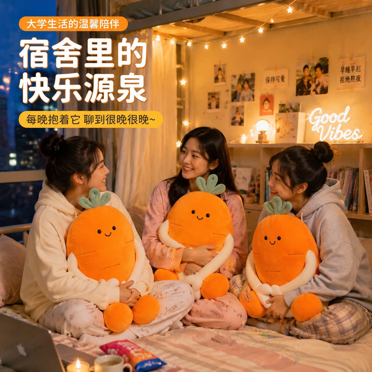 宿舍陪伴萝卜床头软包靠背护腰垫