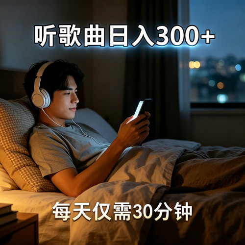 听音乐轻松赚钱副业小项目做歌曲词转录客一分钱商品视频教程素材