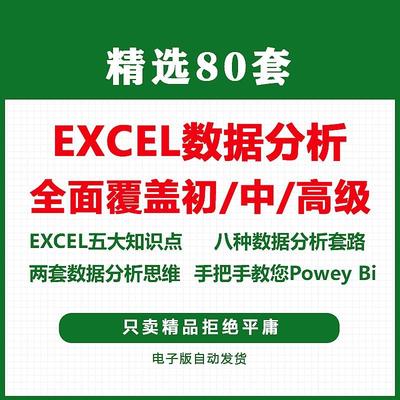 excel数据分析学习视频powerbi可视化query数据函数pivot透视表