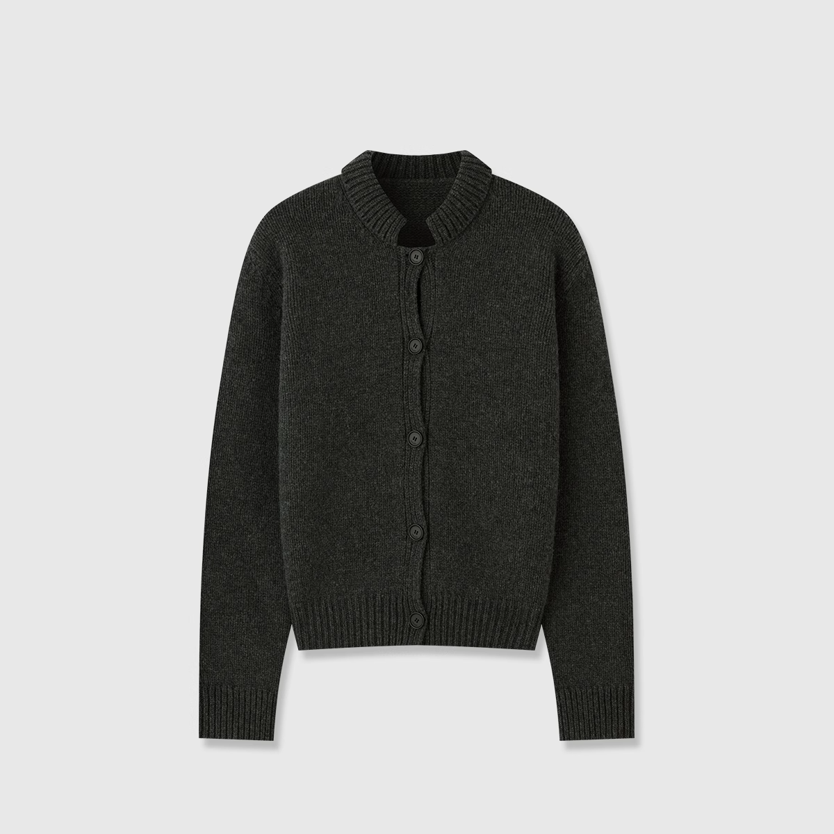 thumbnail for Vintage old money style stand-up collar jacket type cardigan sweater women's winter high-end wool knit jacket top thickened