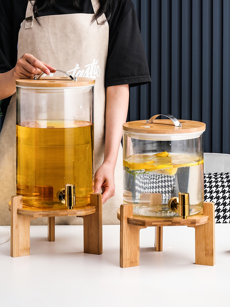 自助饮料桶泡酒玻璃瓶果汁罐水果茶桶可乐桶家用网红啤酒桶带龙头