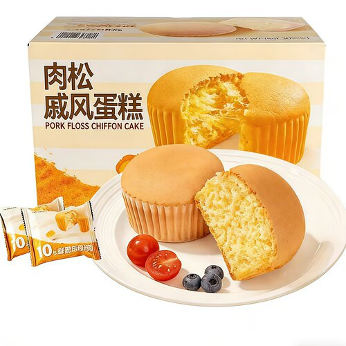 山姆肉松戚风蛋糕整箱早餐