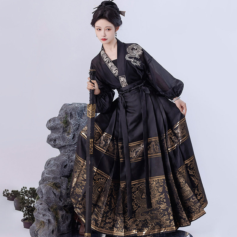 原创设计龙炎中国风改良汉元素汉服女上衣吊带马面裙套装8779,女装/女士精品,汉服套装,淘宝优惠券,粉丝福利购,淘宝优惠卷