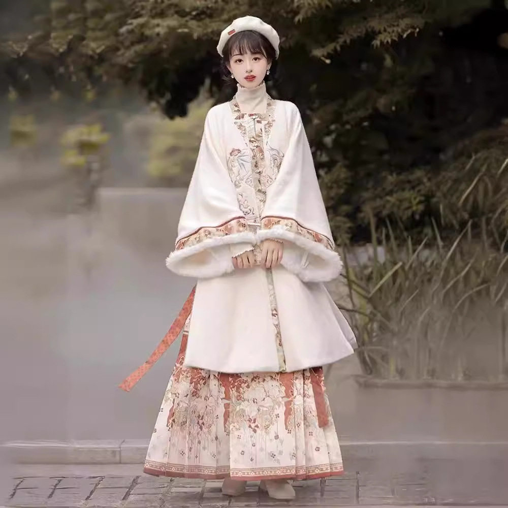 冬款女士原创明制宋制汉服女国风对襟长袄交领百褶马面裙日常加绒,女装/女士精品,汉服套装,淘宝优惠券,粉丝福利购,淘宝优惠卷