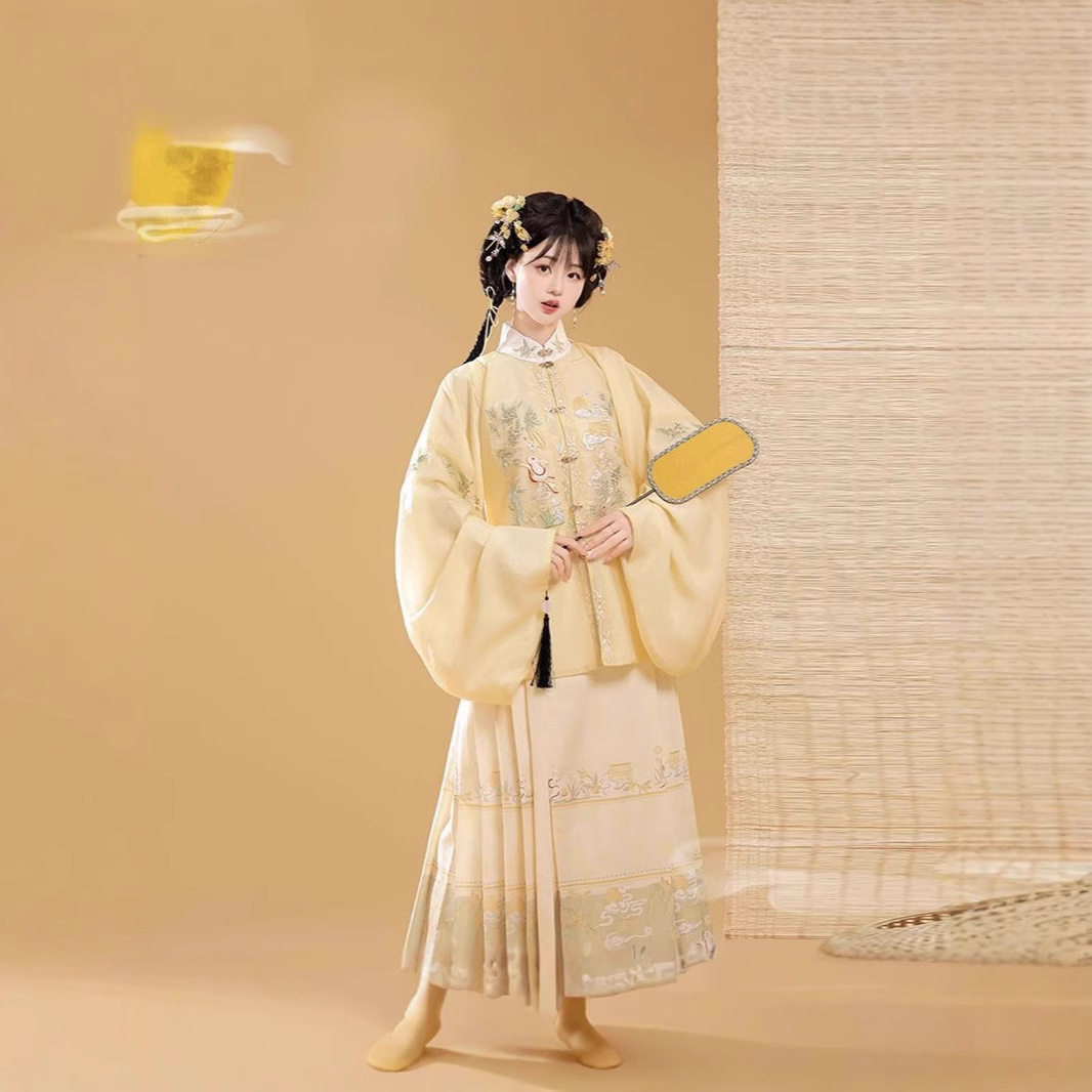 原创汉服女【桂花兔】明制立领刺绣补服琵琶袖马面裙秋冬新款套装,女装/女士精品,汉服套装,淘宝优惠券,粉丝福利购,淘宝优惠卷