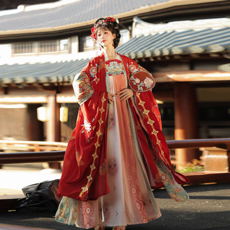 原创汉服女2025新款春夏唐制齐胸襦裙刺绣大袖衫复原超仙古风套装,女装/女士精品,汉服套装,淘宝优惠券,粉丝福利购,淘宝优惠卷