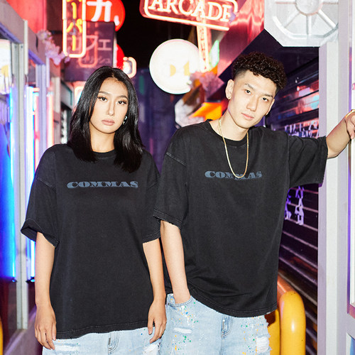 commasss短袖街头风男女
