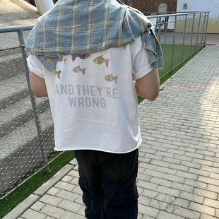 美式 标语原创做旧复古短袖 宽松街头T恤 NewVintage Commas