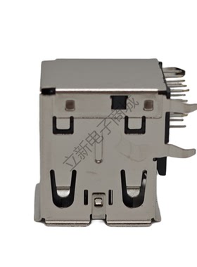 34046W100-45K-H  USB2.0双层 18pin带弹片黑色胶芯连接器